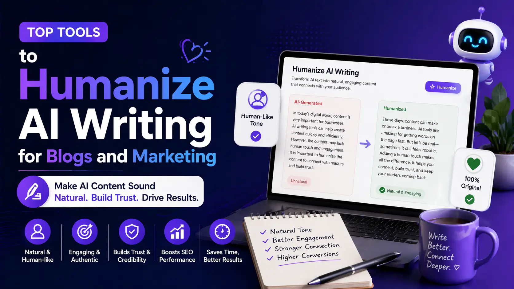 Top Tools to Humanize AI Writing for Blogs and Marketing