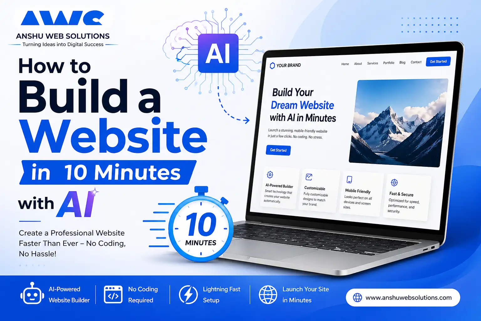 How to Build a website in 10 Minutes with AI