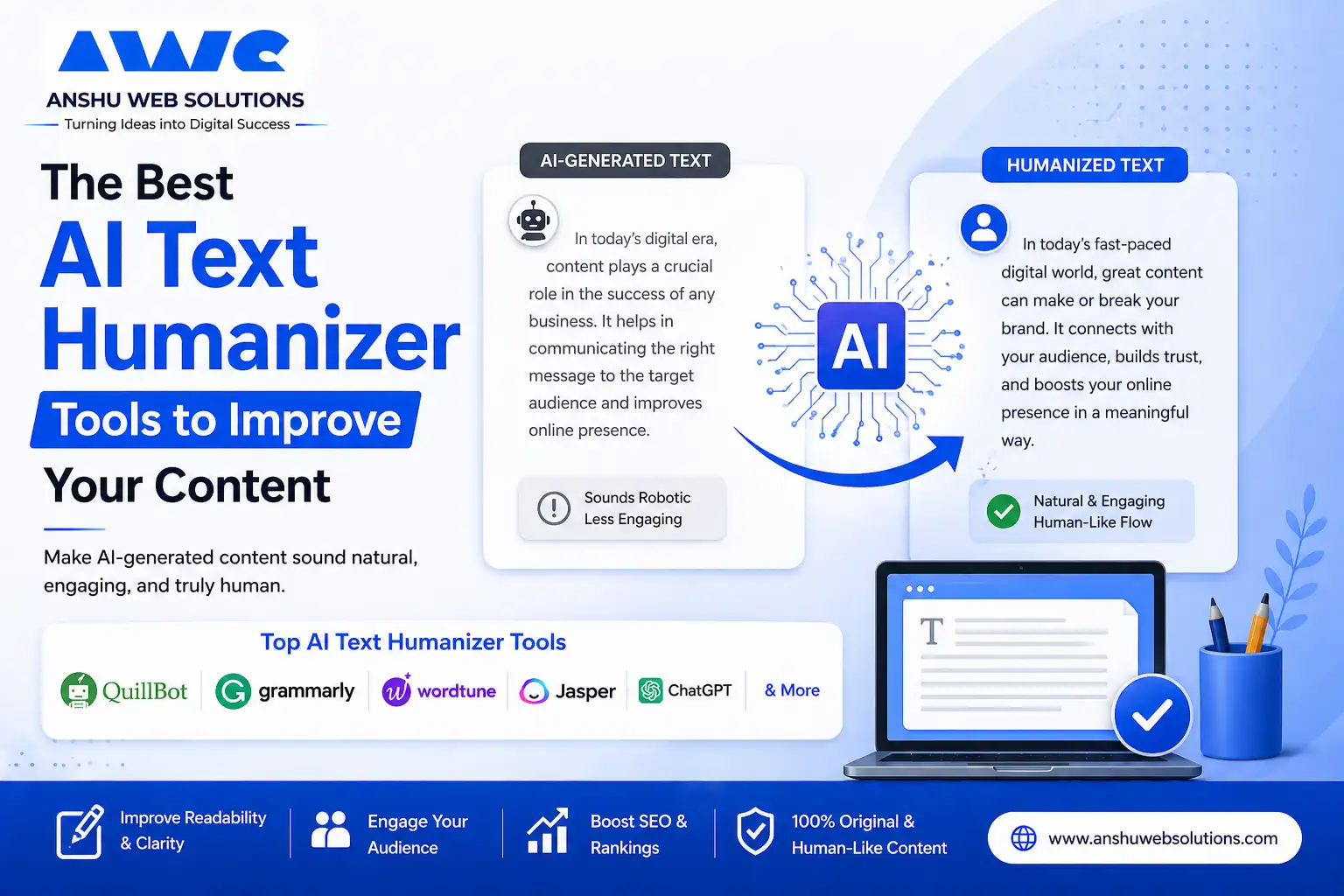 The Best AI Text Humanizer Tools to Improve Your Content