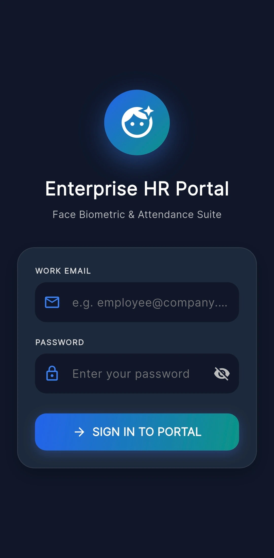 AWS HR Login Screen