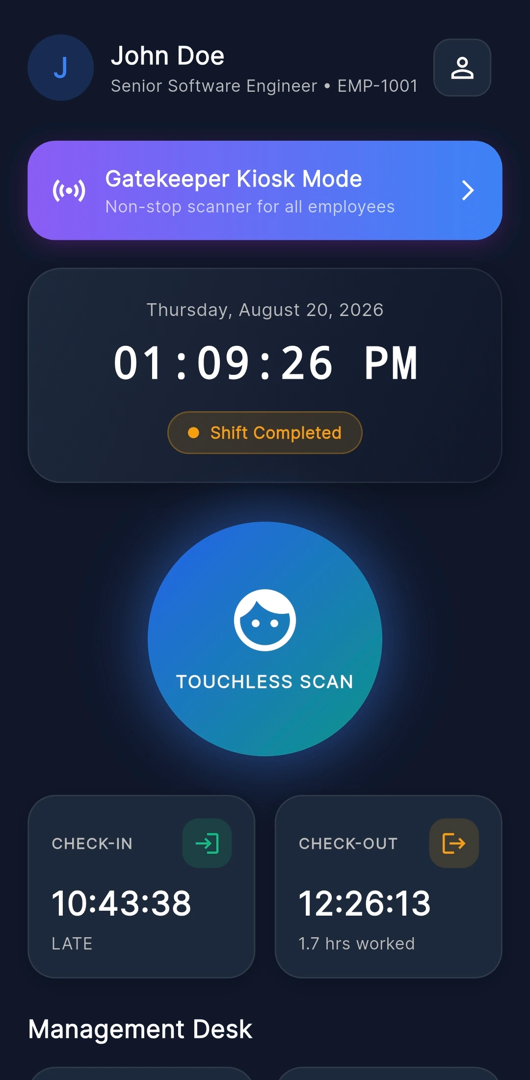 AWS Touchless Face Check-In